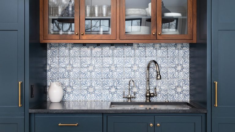 kitchen cabinet renovation blue