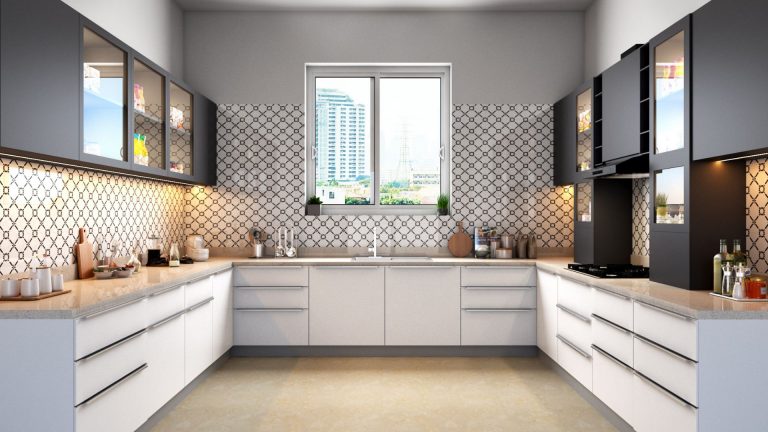kitchen cabinet renovation blue white