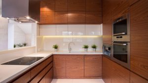wooden colour cabinet kitchen