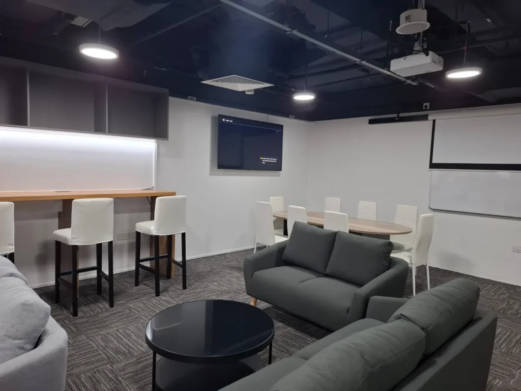 Commercial Renovation with sofa